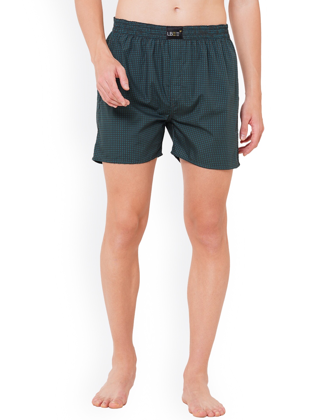 

LBEE Men Black & Green Printed Anti Bacterial Boxers MCLB00716CT_XXL