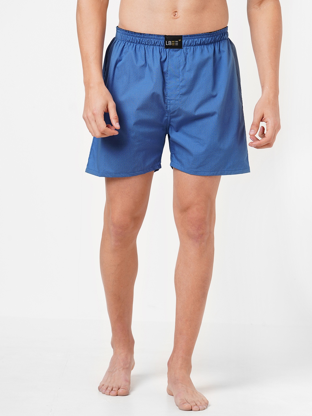 

LBEE Men Blue Solid Anti Bacterial Cotton Boxer