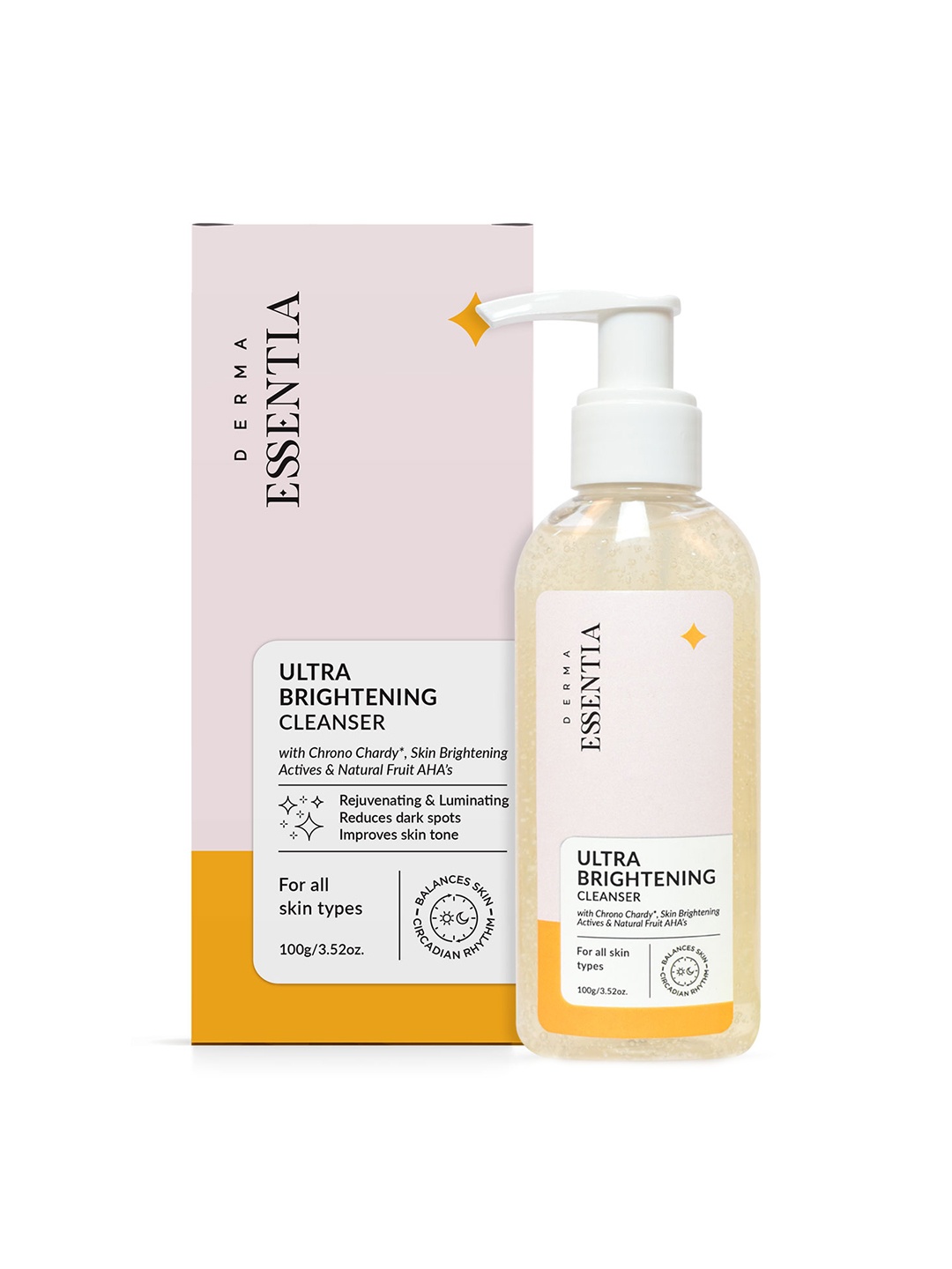 

DERMA ESSENTIA Ultra Brightening Cleanser with Chrono Chardy - 100 g, White