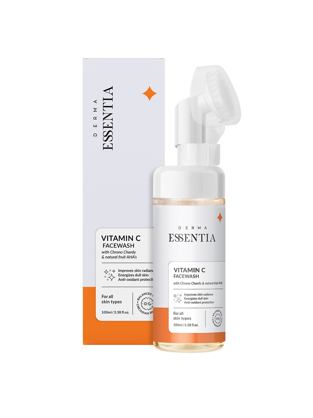 

DERMA ESSENTIA Vitamin C Face Wash with Chrono Chardy & Natural Fruit AHA - 100 ml, White