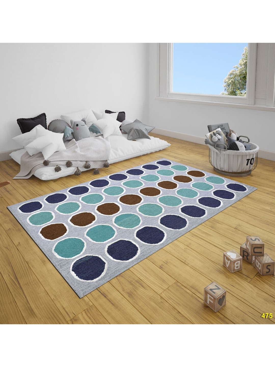 

SANDED EDGE Multicolored Textured Wool Floor Carpets, Multi