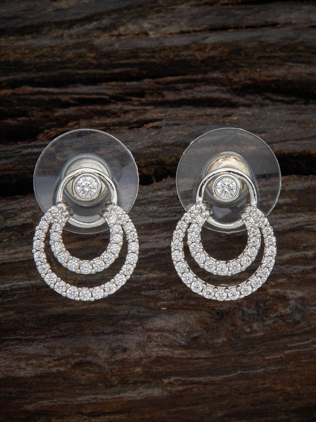 

Kushal's Fashion Jewellery White Circular Studs Earrings