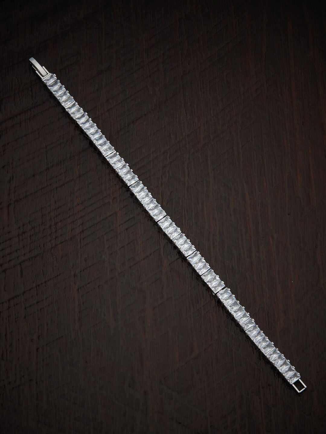 

Kushal's Fashion Jewellery Women Rhodium-Plated & White Bracelet