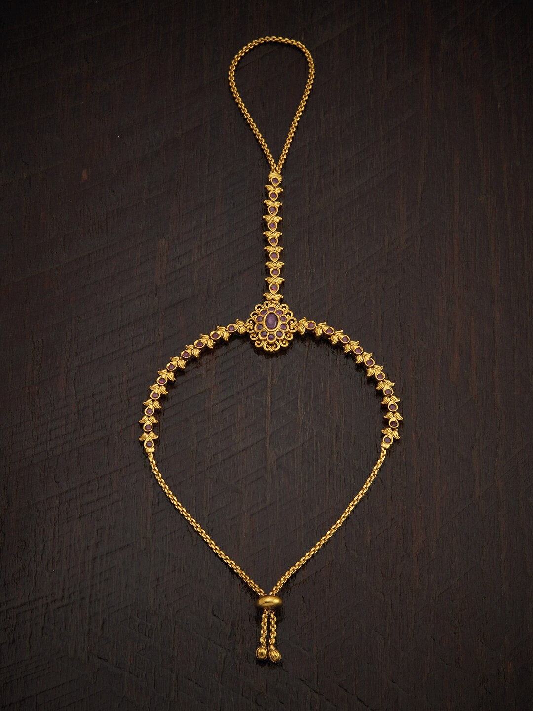 

Kushal's Fashion Jewellery Women Gold-Plated & Pink Ring Bracelet