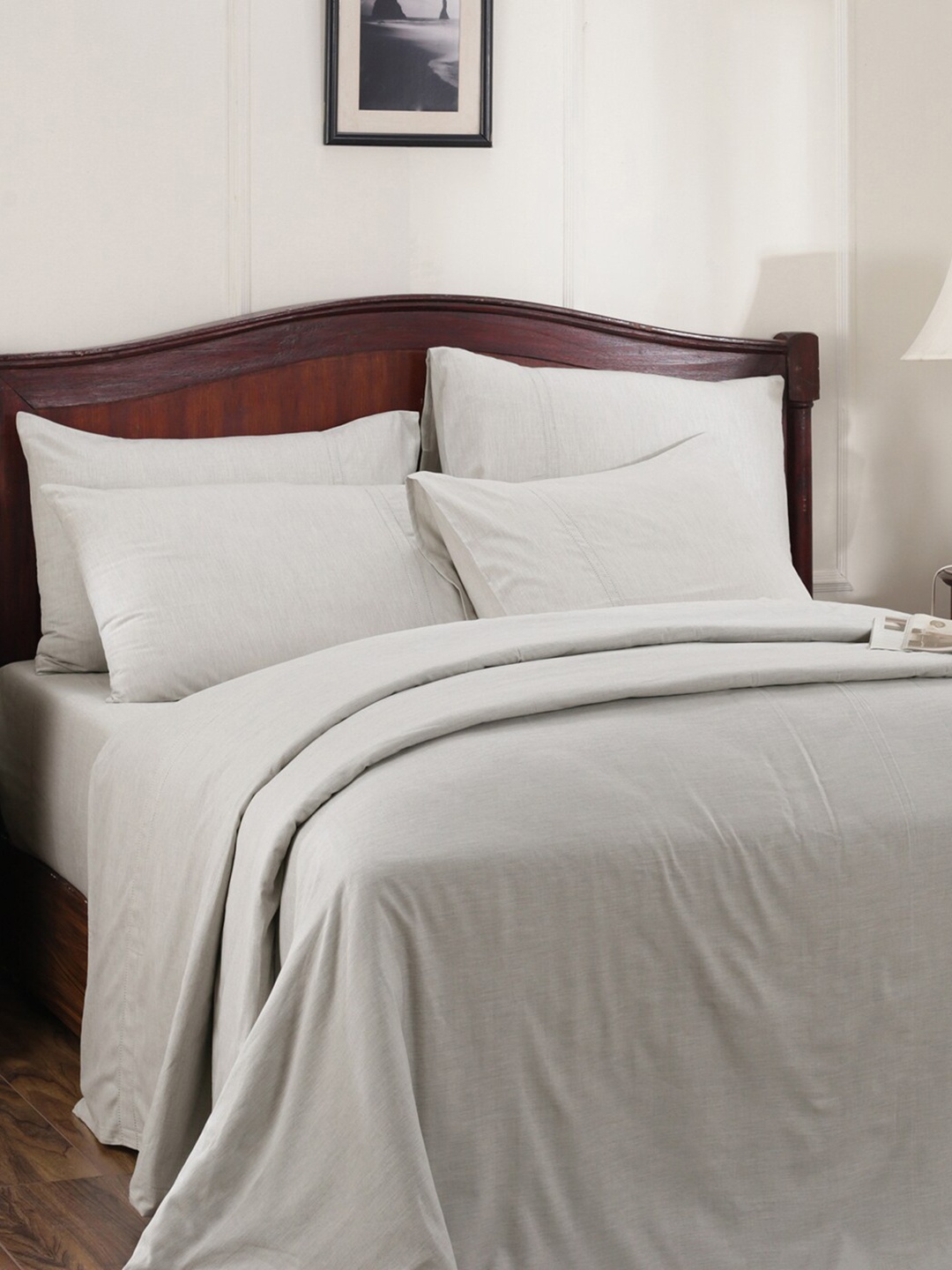 

MASPAR Grey King Solid Pure Cotton Duvet Cover
