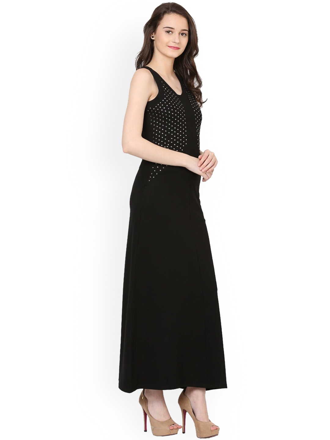 

Lakshita Black Embellished Maxi Dress