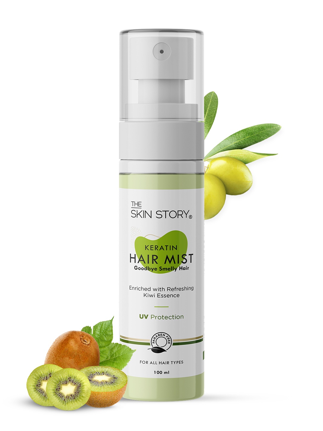 

THE SKIN STORY Keratin Hair Mist with Kiwi Essence - 100 ml, White