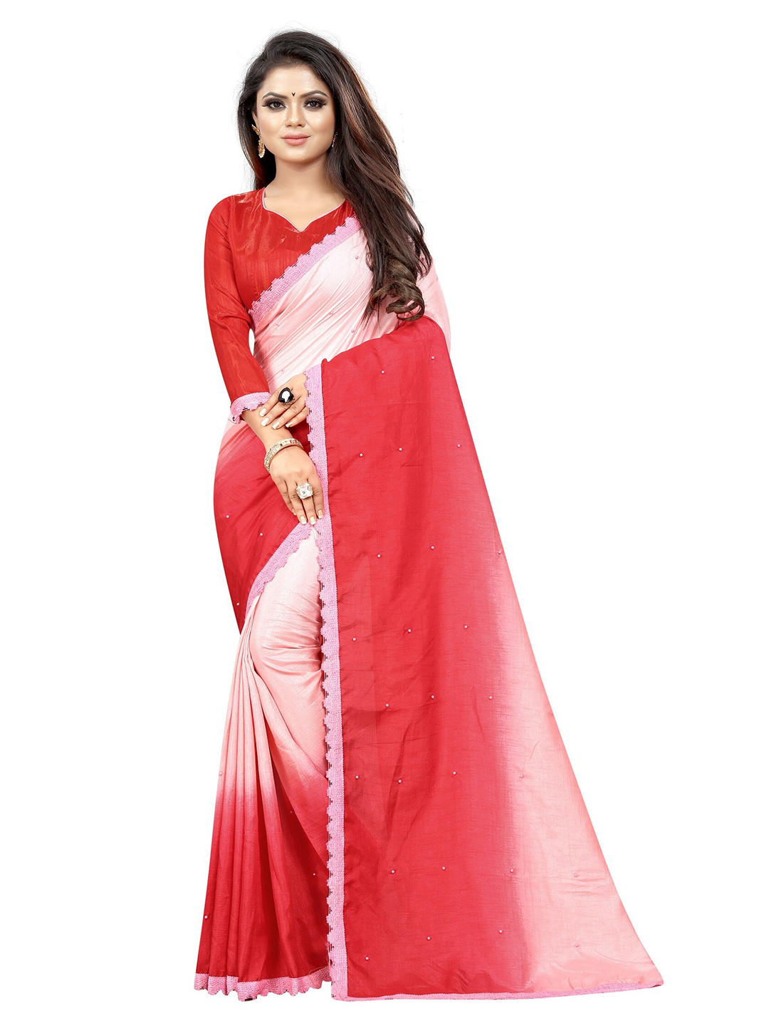 

Yashika Pink & White Cotton Silk Saree
