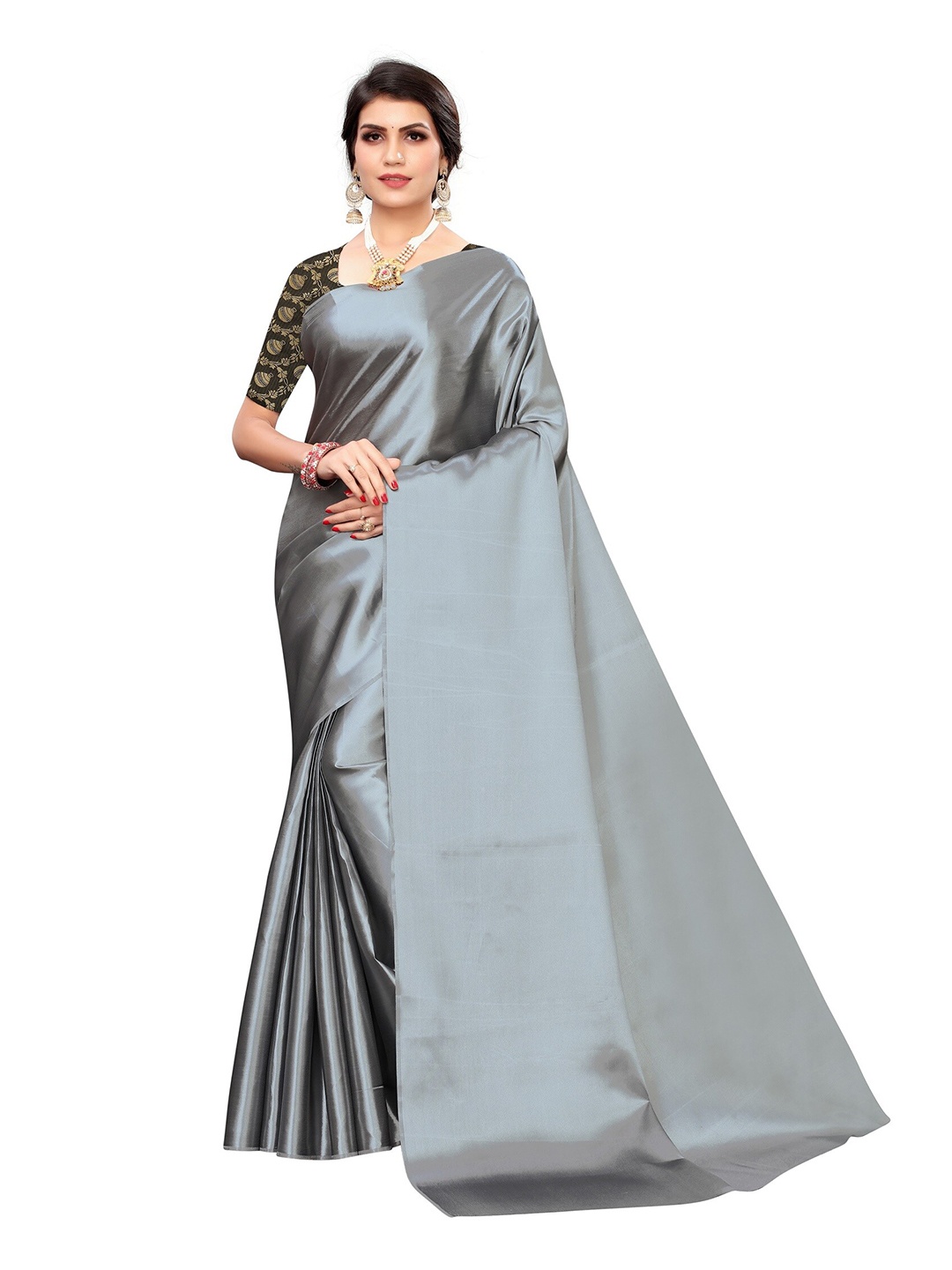 

Yashika Grey Silk Blend Saree