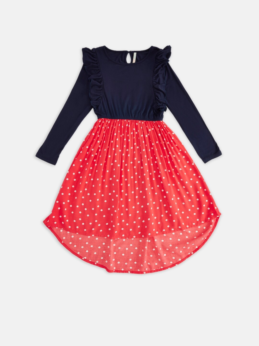 Pantaloons Junior Coral & Black Dress