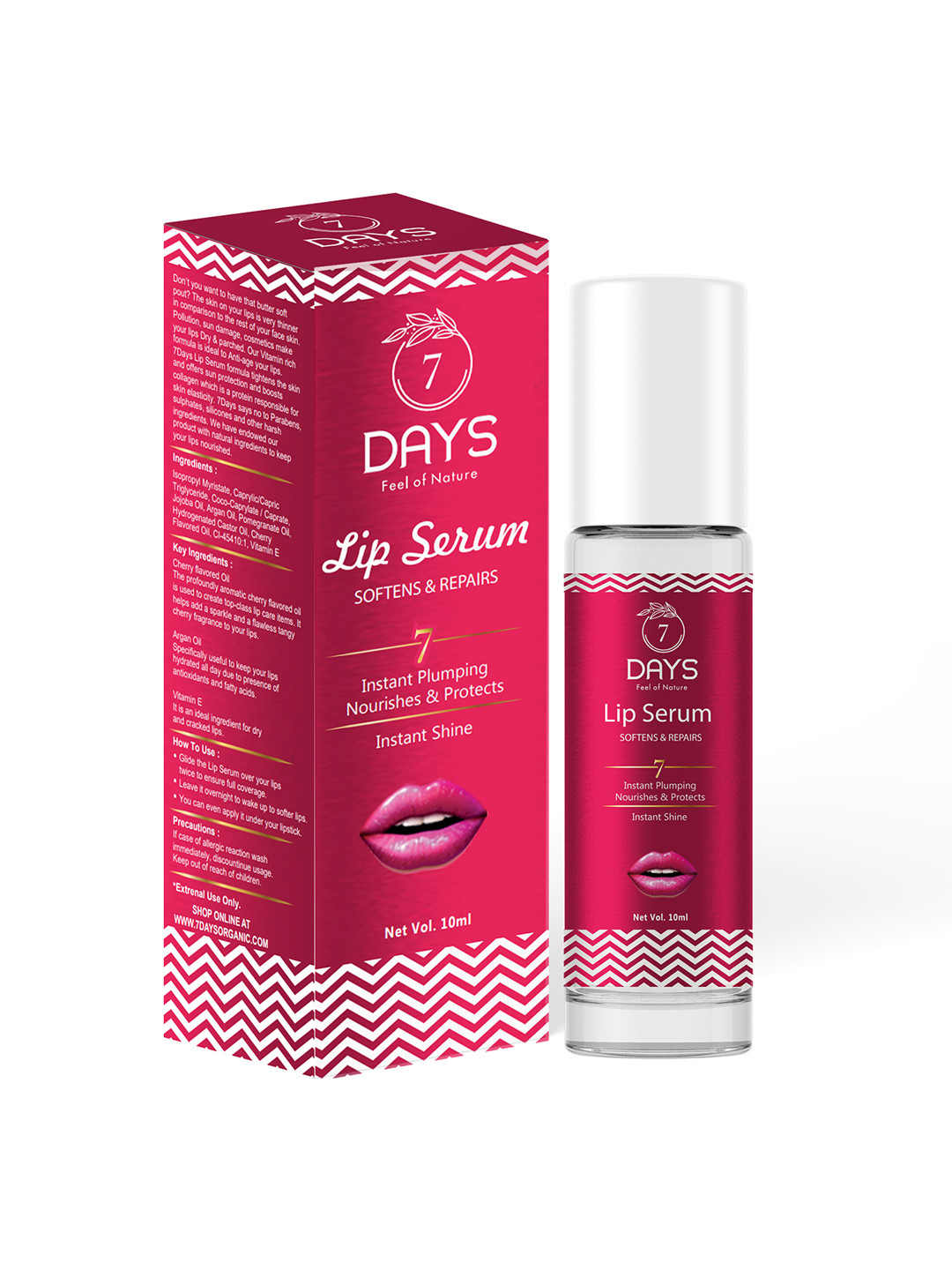 

7 DAYS Lip Serum for Pink Soft & Supple Lips - 10ml