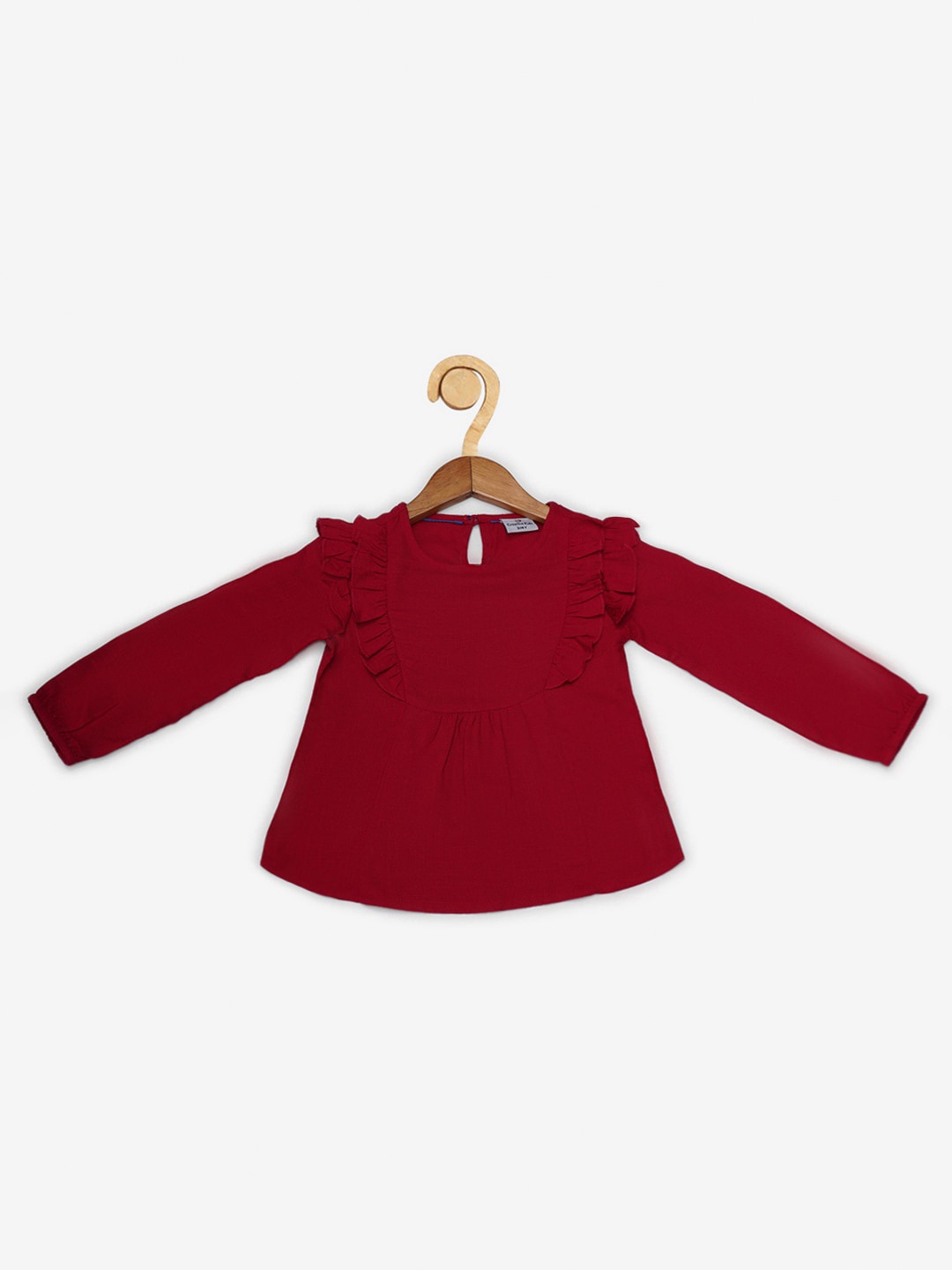 

Creative Kids Maroon Ruffles Top