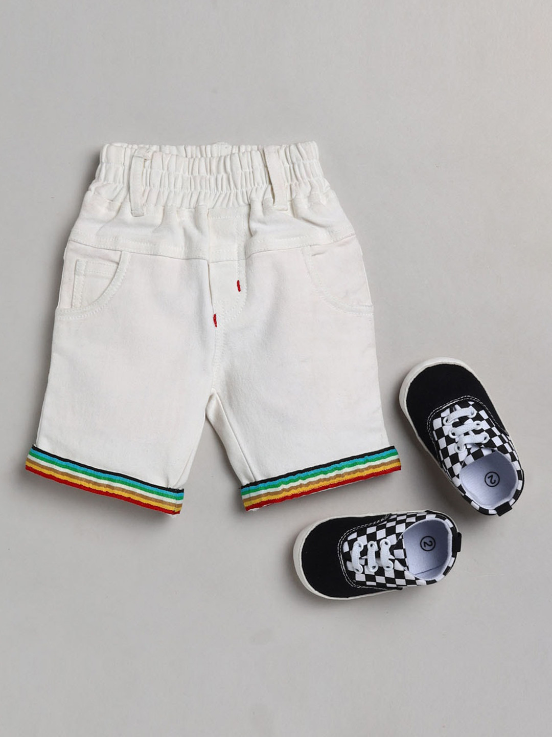 

JBN Creation Unisex Kids White Denim Outdoor Shorts