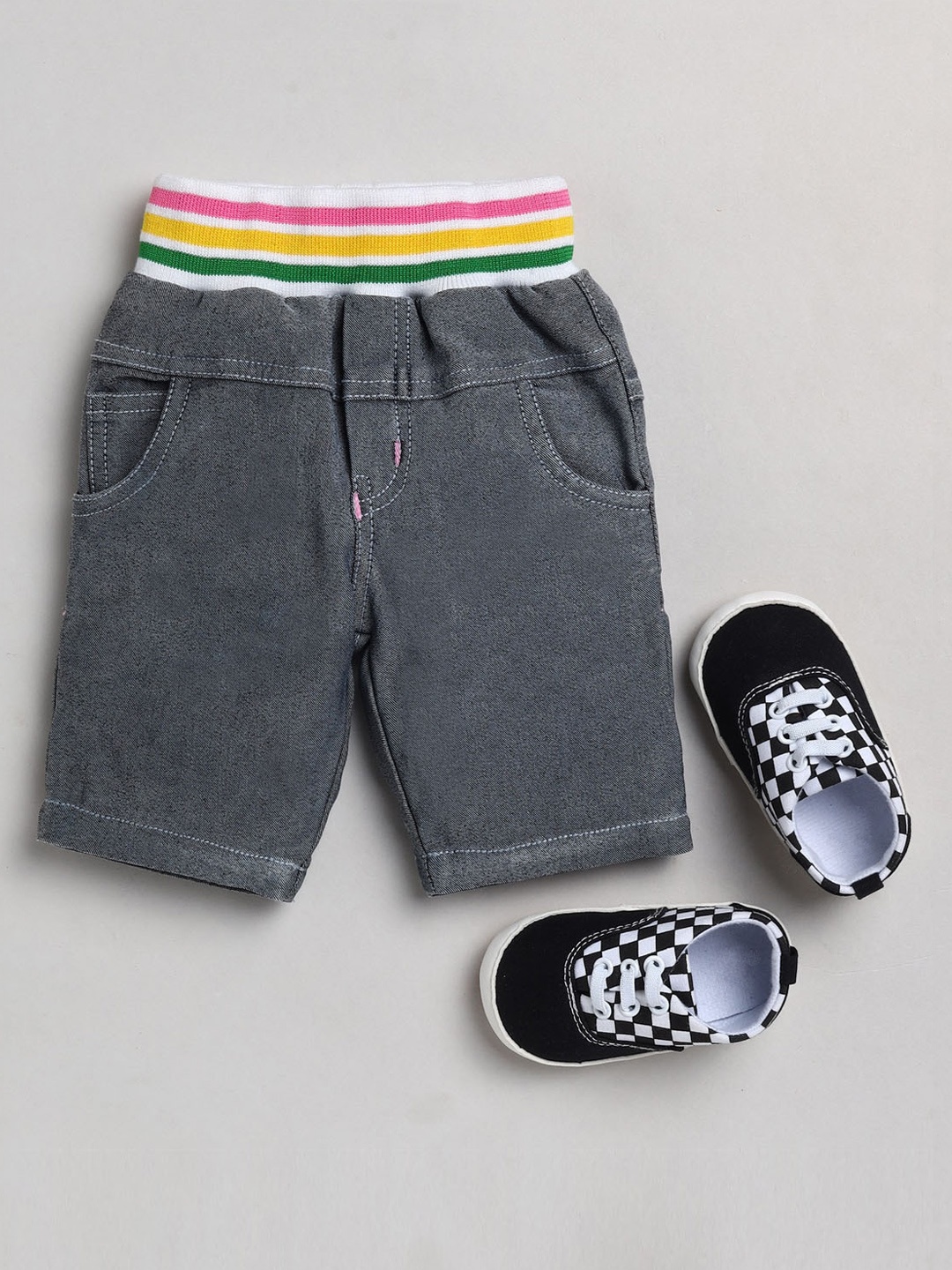 

JBN Creation Kids Grey Solid Denim Outdoor Shorts