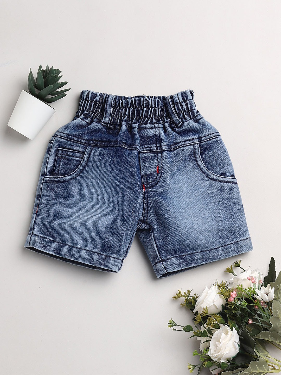 

JBN Creation Unisex Kids Blue Washed Denim Outdoor Denim Shorts