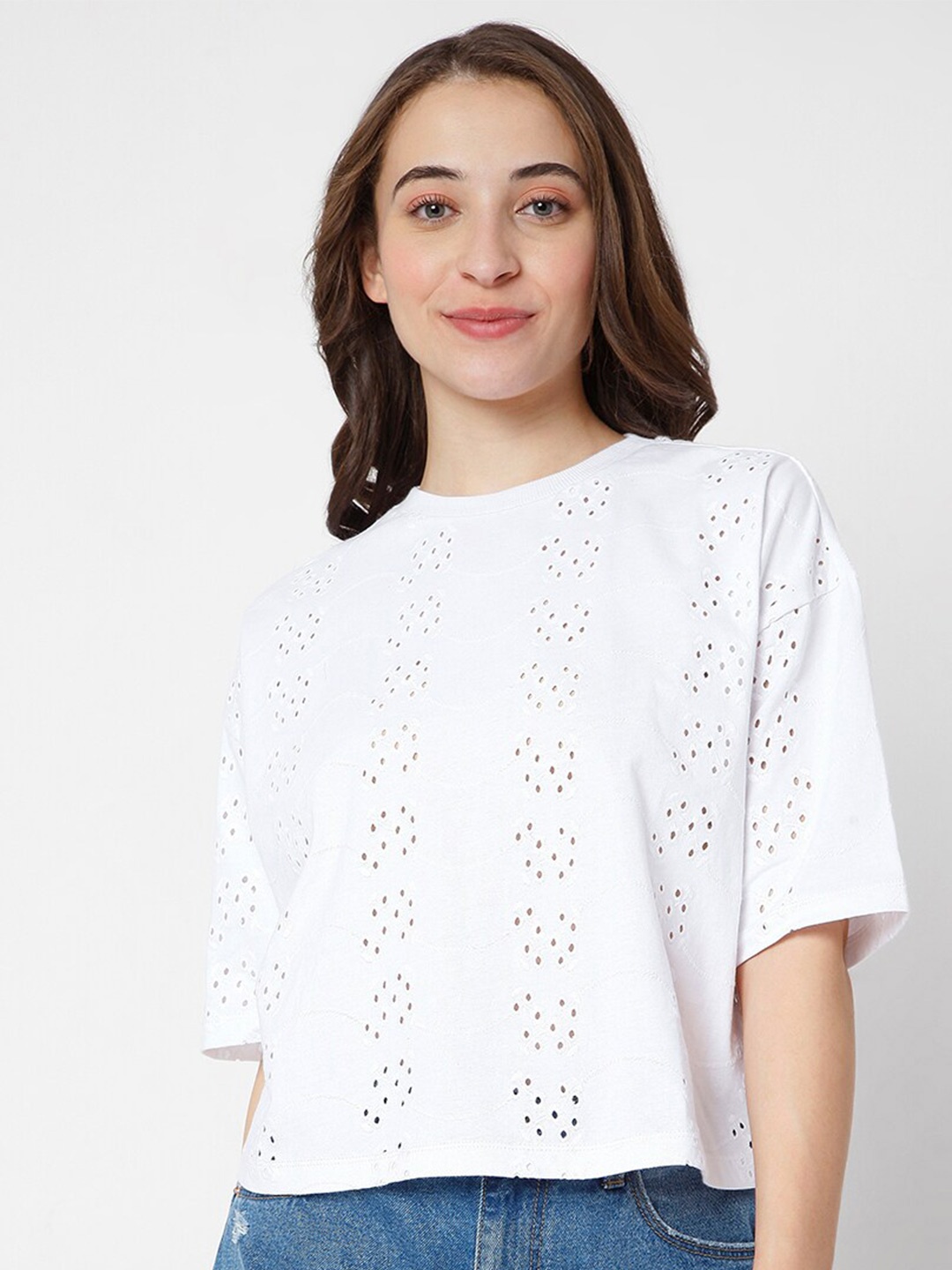 

Vero Moda Women White Crop Top