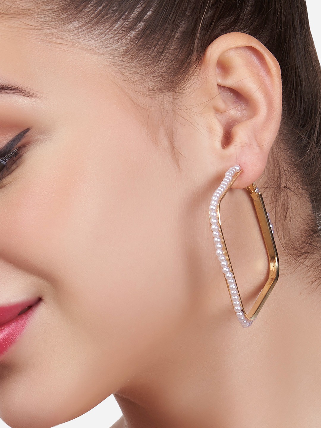 

AMI Gold-Toned Contemporary Hoop Earrings