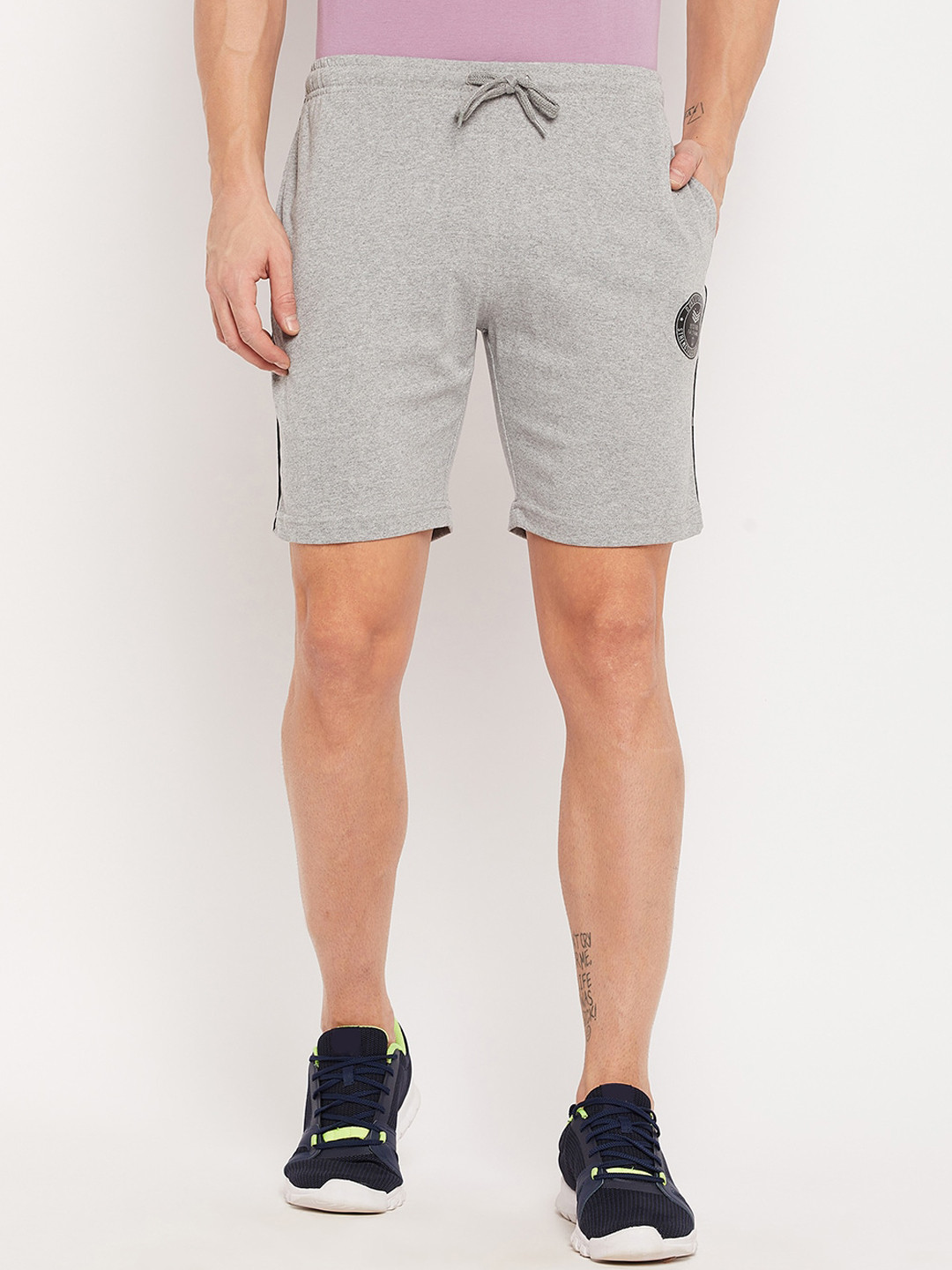 

Duke Men Grey Mid Rise Regular Fit Sports Shorts