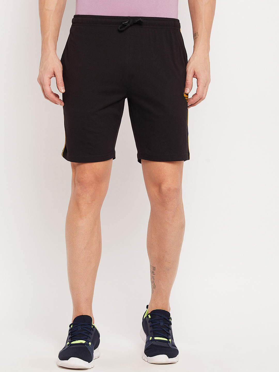 

Duke Men Black Solid Sports Shorts