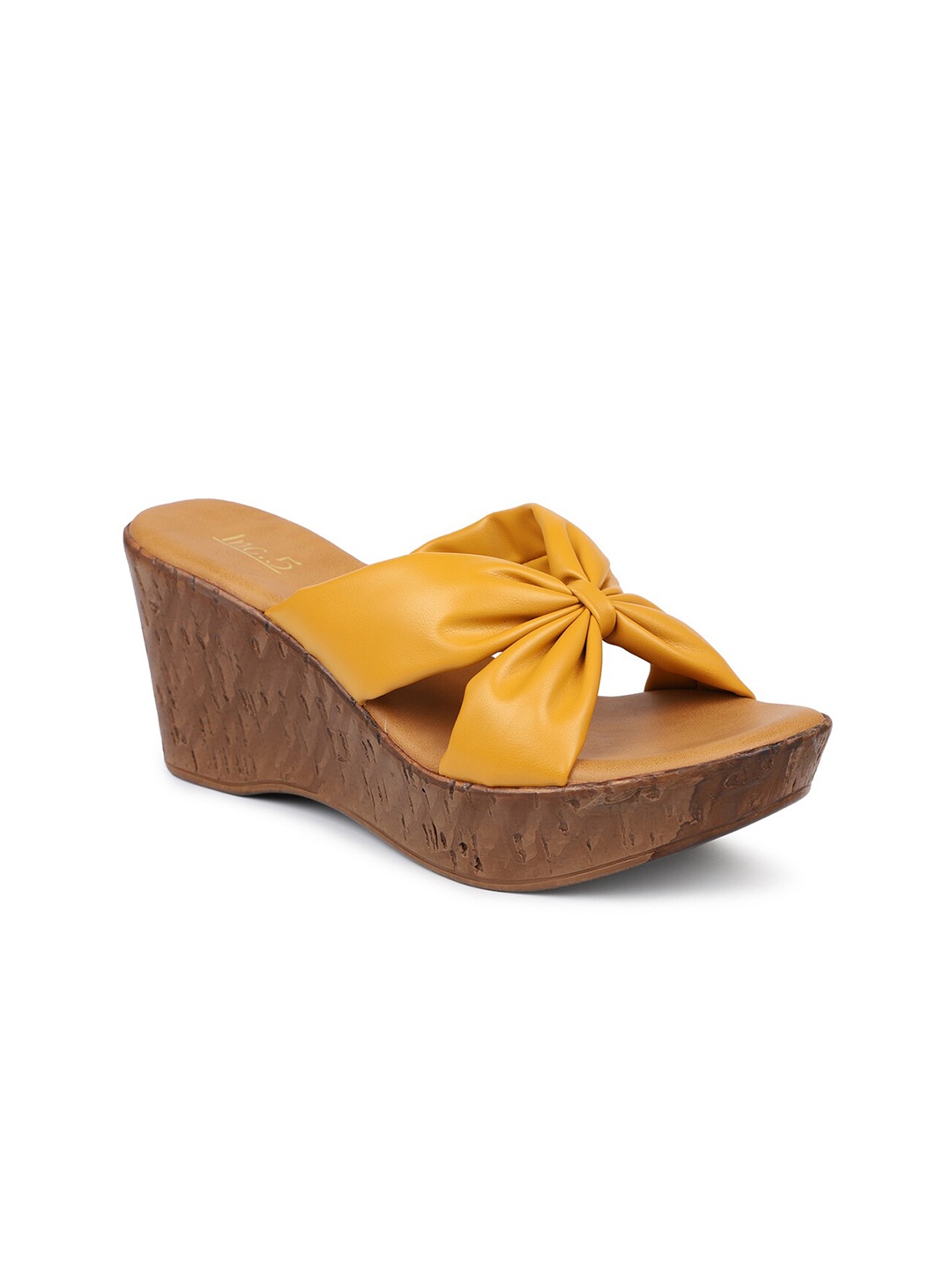 

Inc 5 Women Mustard & Yellow Party Wedge Sandals