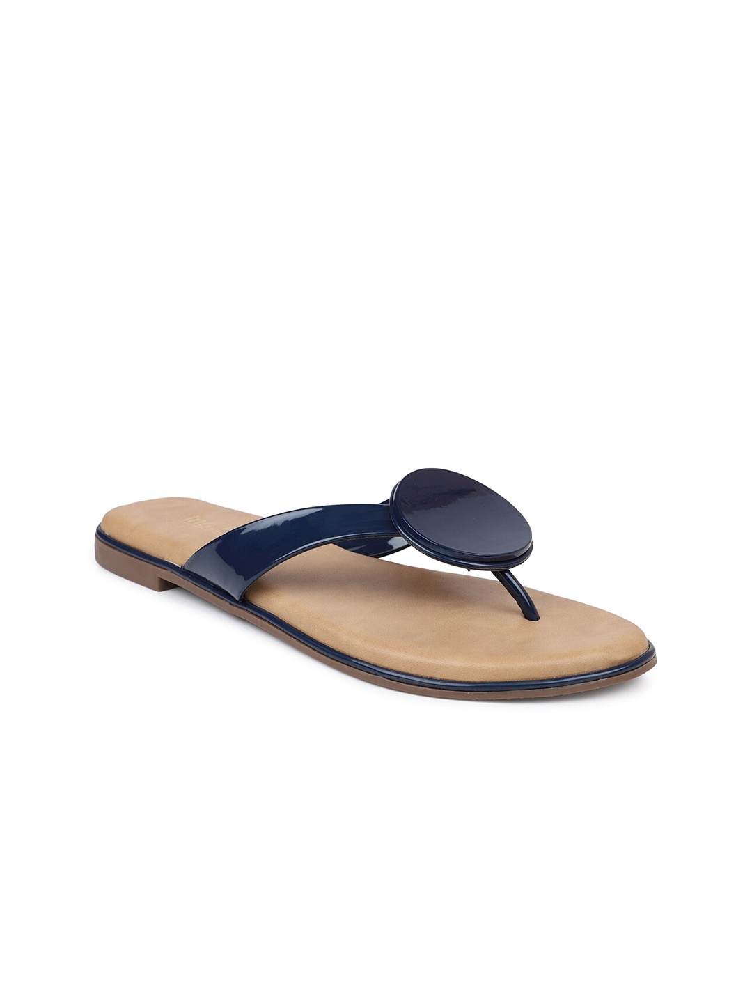 

Inc 5 Women Navy Blue & Brown Open Toe Flats