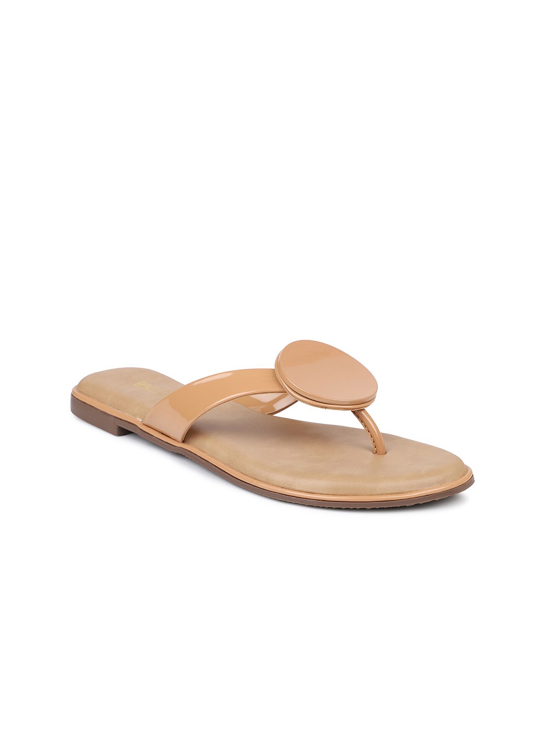 

Inc 5 Women Peach-Coloured T-Strap Flats