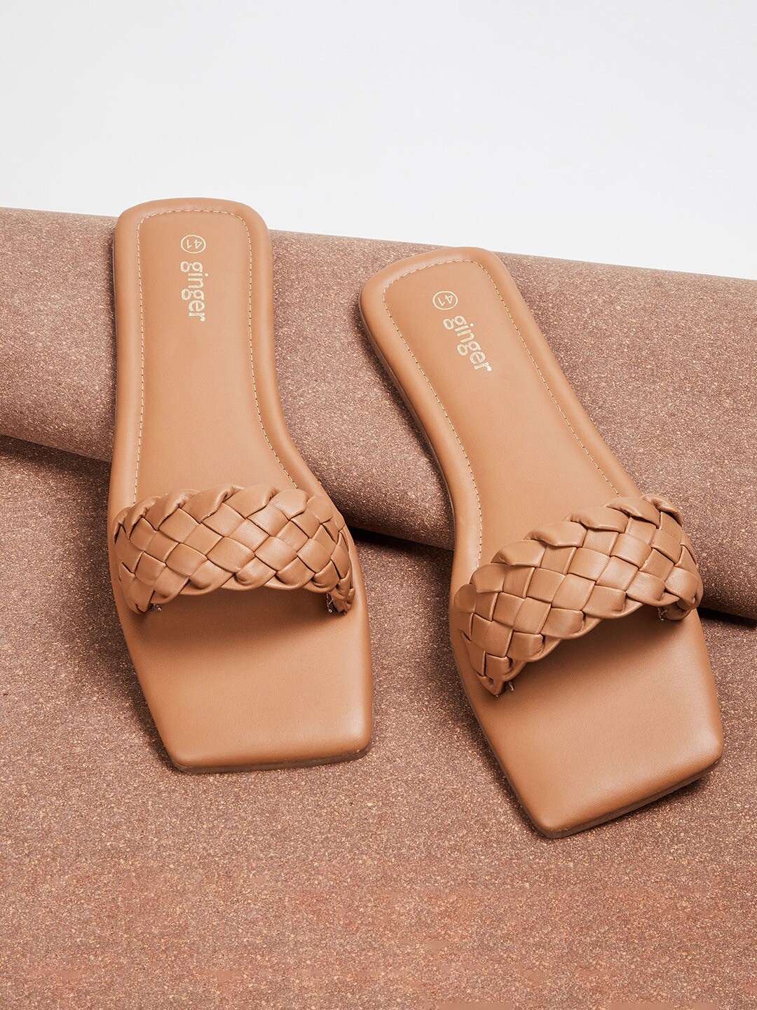 

Ginger by Lifestyle Women Beige Open Toe Flats