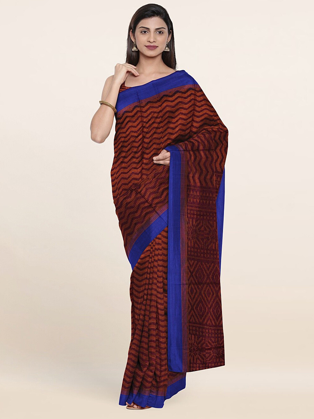 

Pothys Violet & Blue Saree