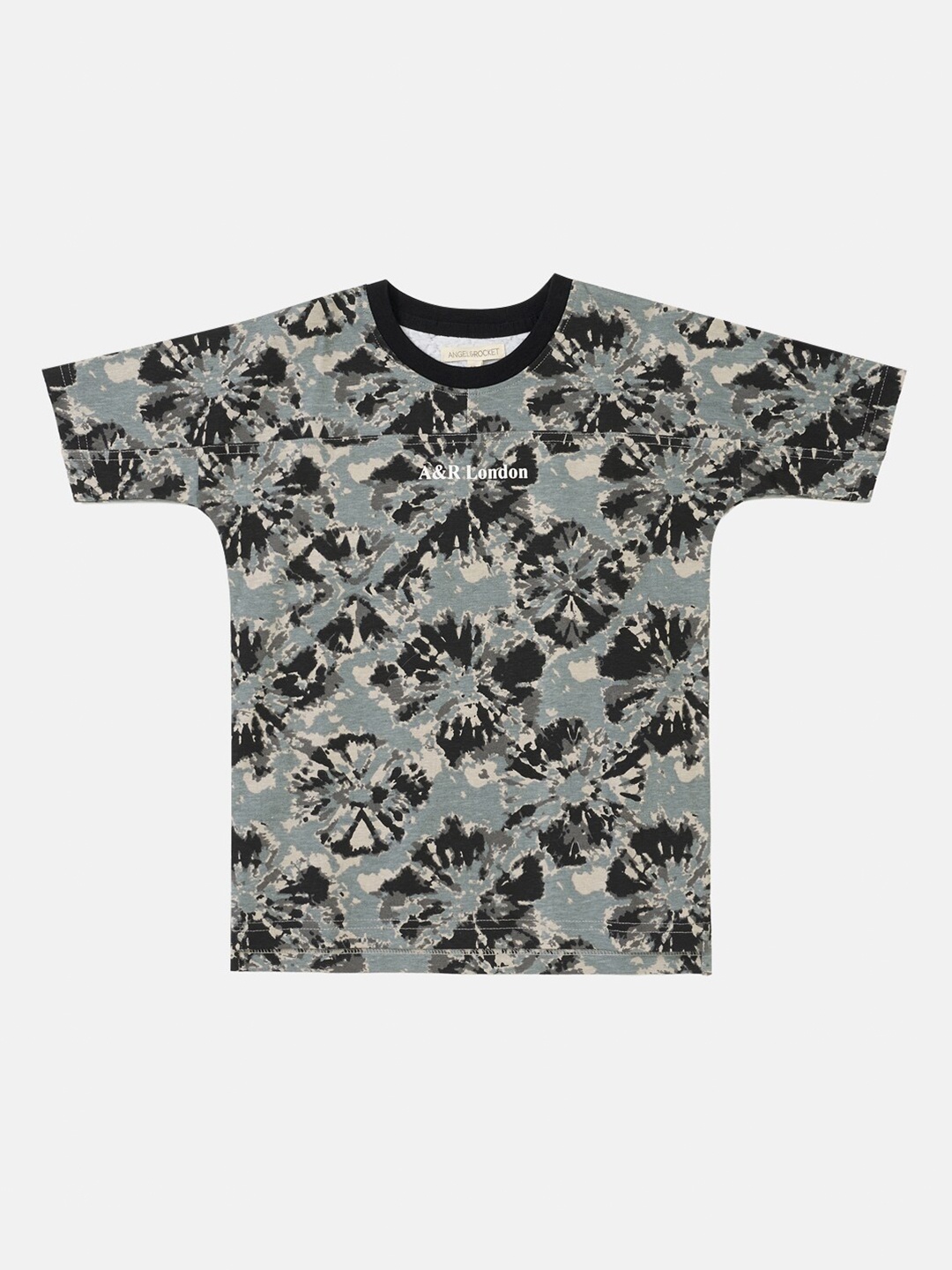 

Angel & Rocket Boys Grey & Black Printed T-shirt