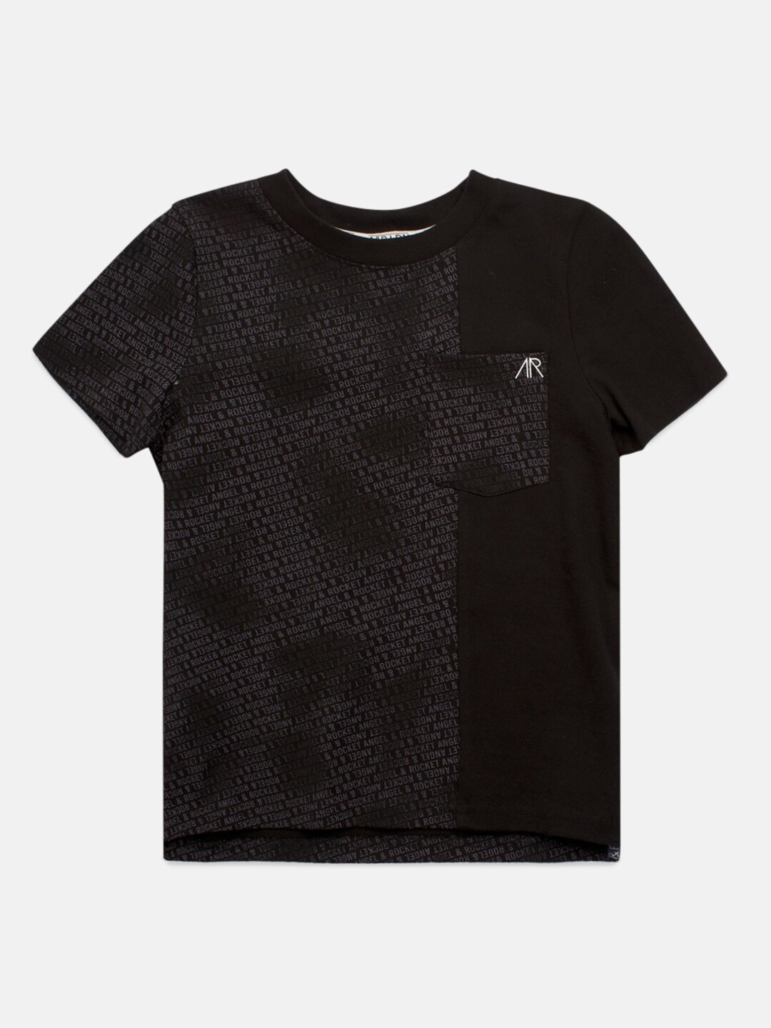 

Angel & Rocket Boys Black Printed T-shirt