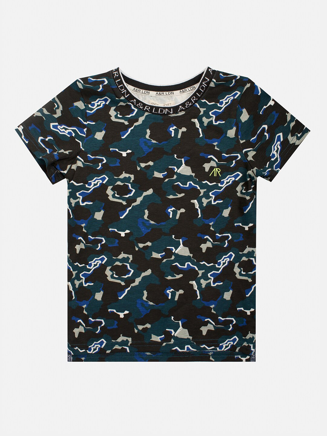 

Angel & Rocket Boys Black & White Camouflage Printed T-shirt