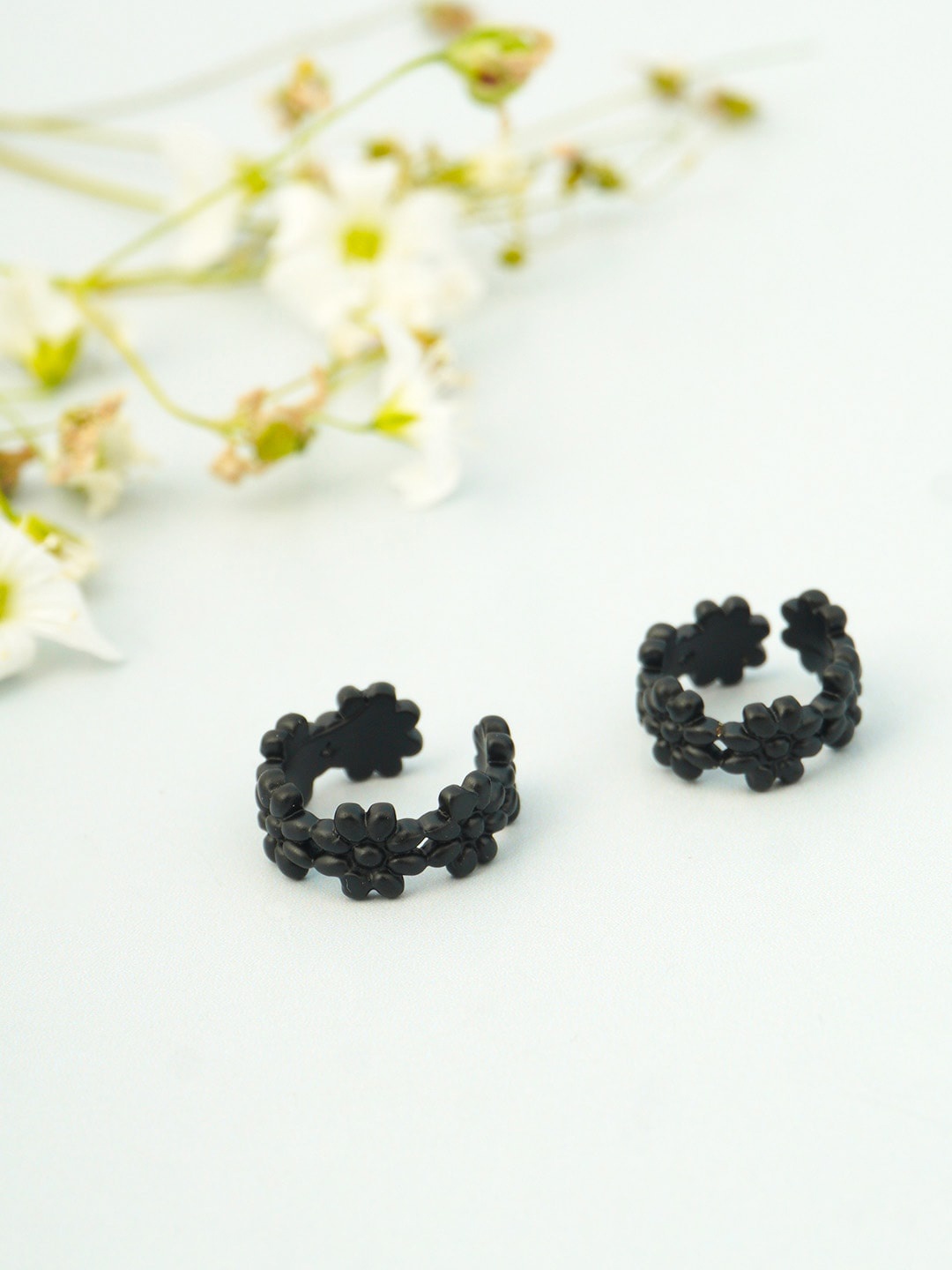

Ferosh Black Classic Ear Cuff Earrings