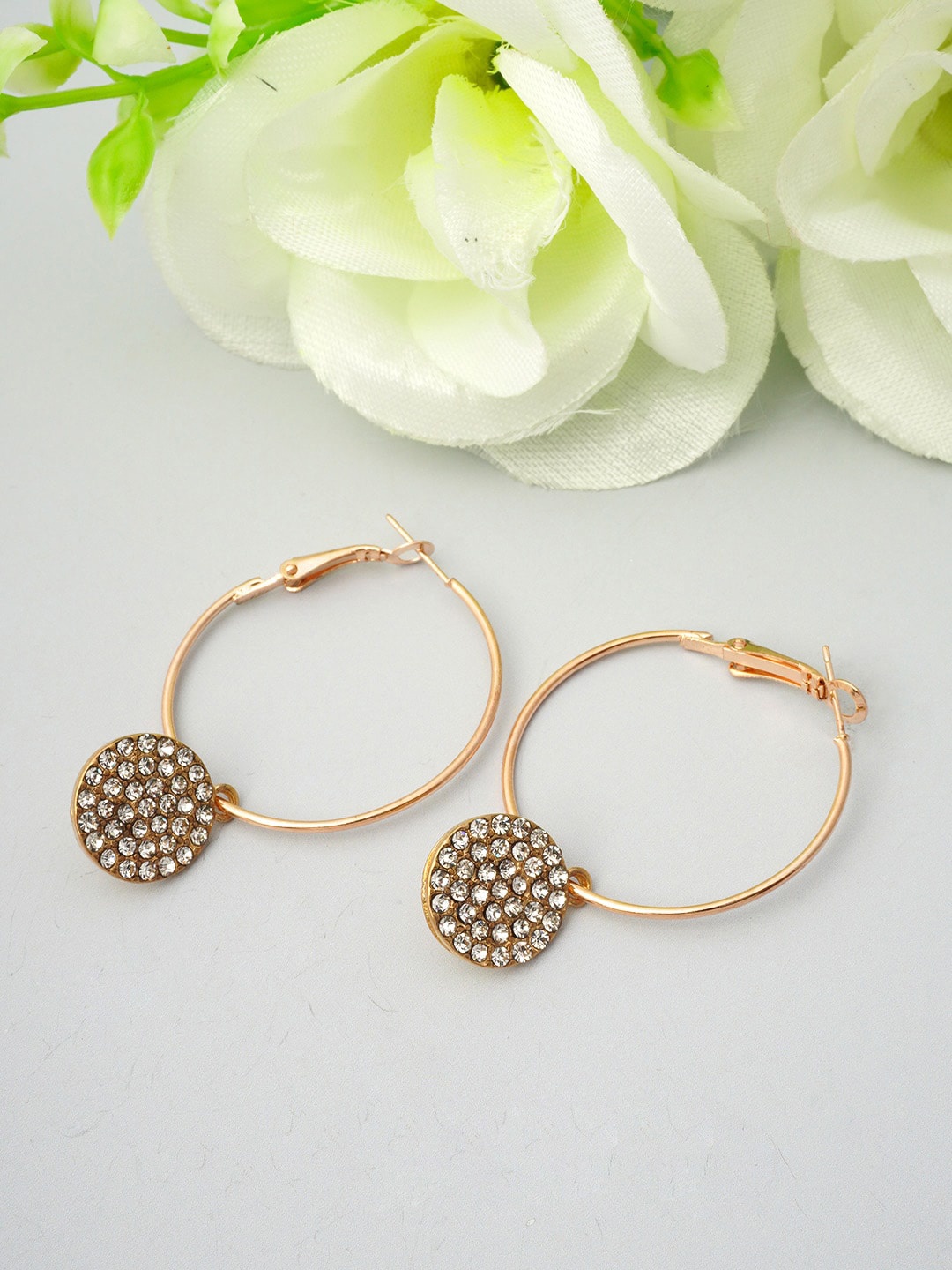 

Ferosh Gold-Toned Circular Hoop Earrings