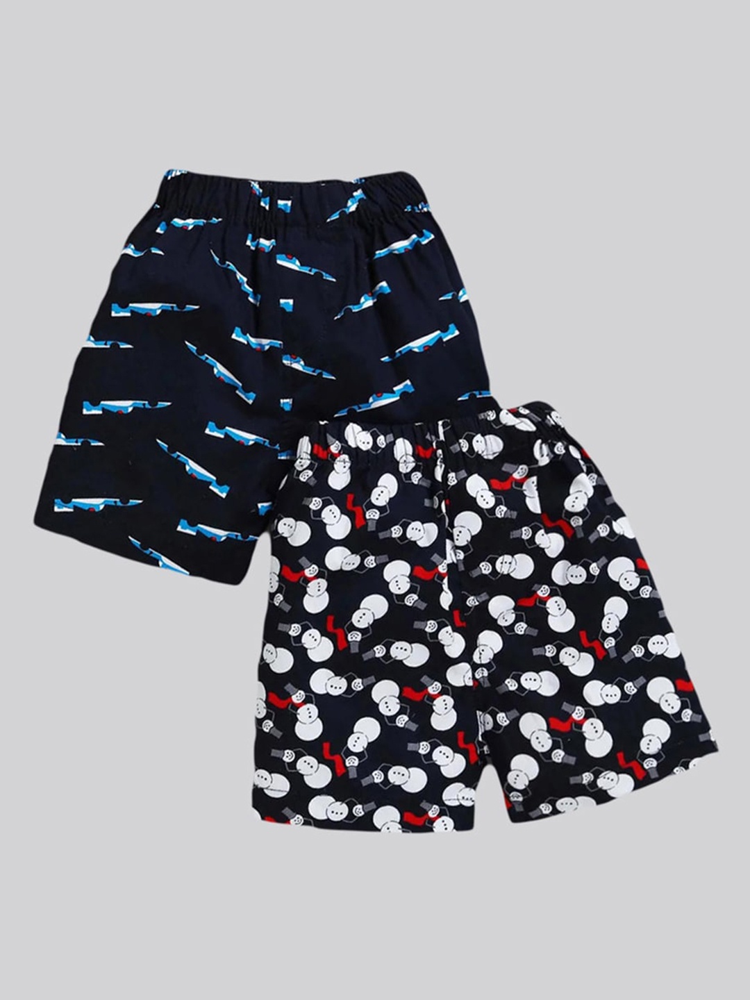 

The Magic Wand Boys Black Printed Pure Cotton Shorts Pack Of 2
