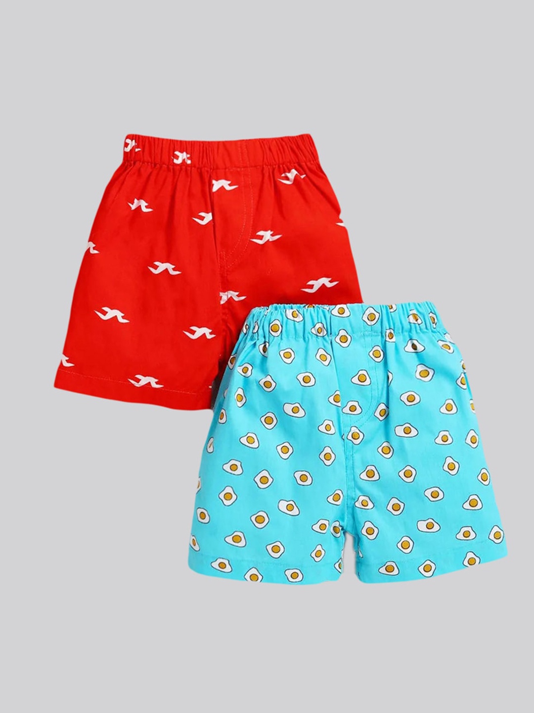 

The Magic Wand Boys Blue & Red Printed Pure Cotton Shorts Pack Of 2