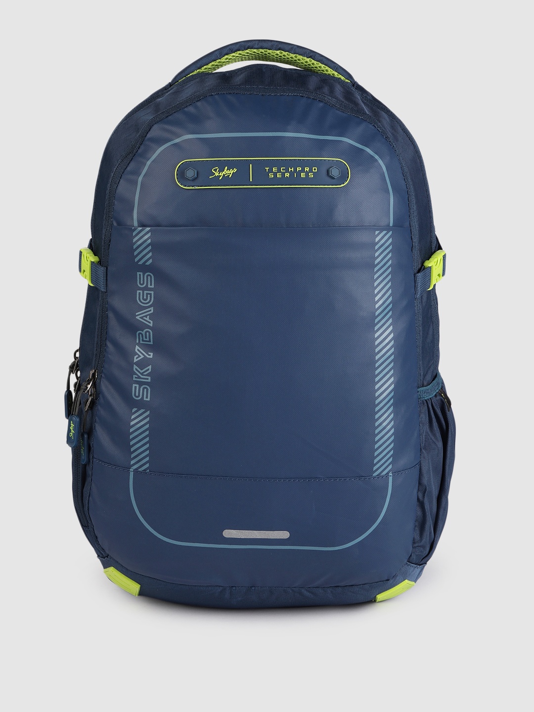

Skybags Blue Brand Logo Backpack with Compression Straps