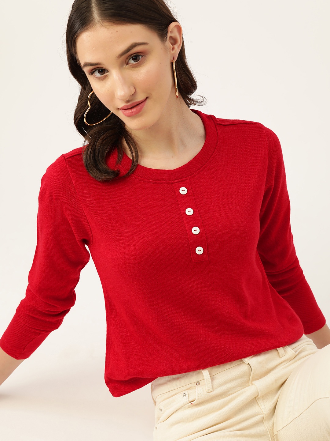 

DressBerry Women Red Pullover