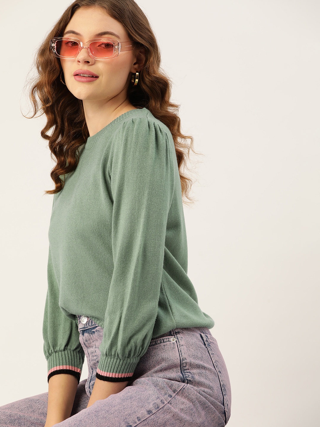 

DressBerry Women Green Pullover