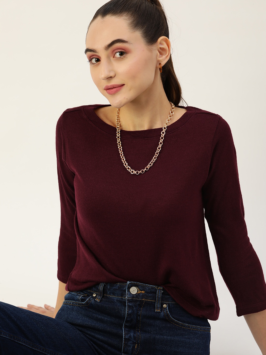 

DressBerry Women Maroon Pullover