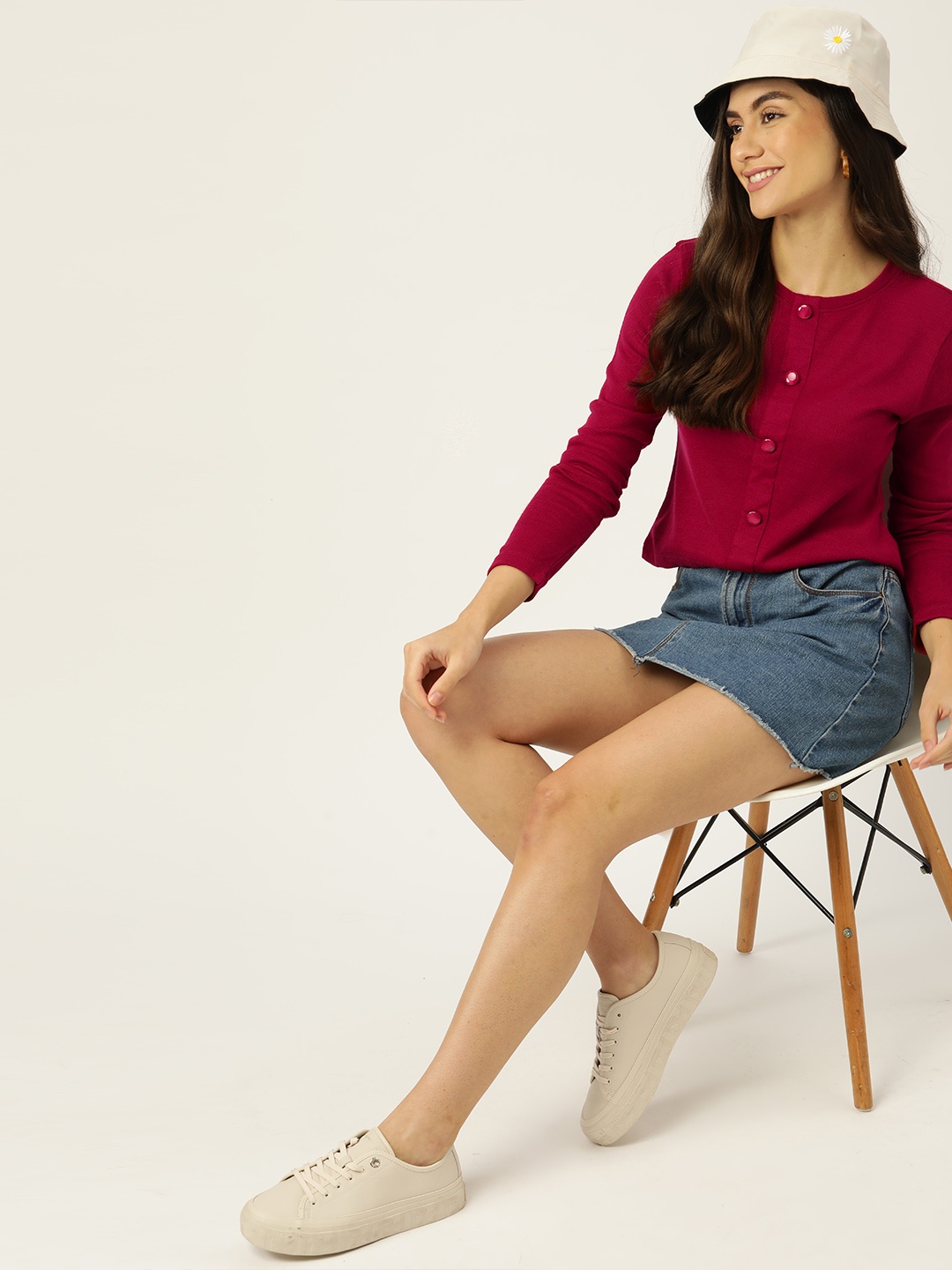 

DressBerry Women Maroon Solid Pullover