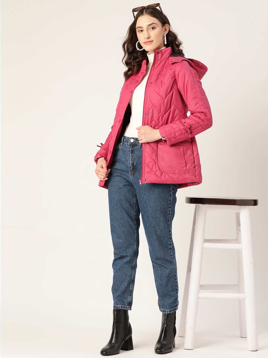 

DressBerry Hooded Padded Jacket, Pink