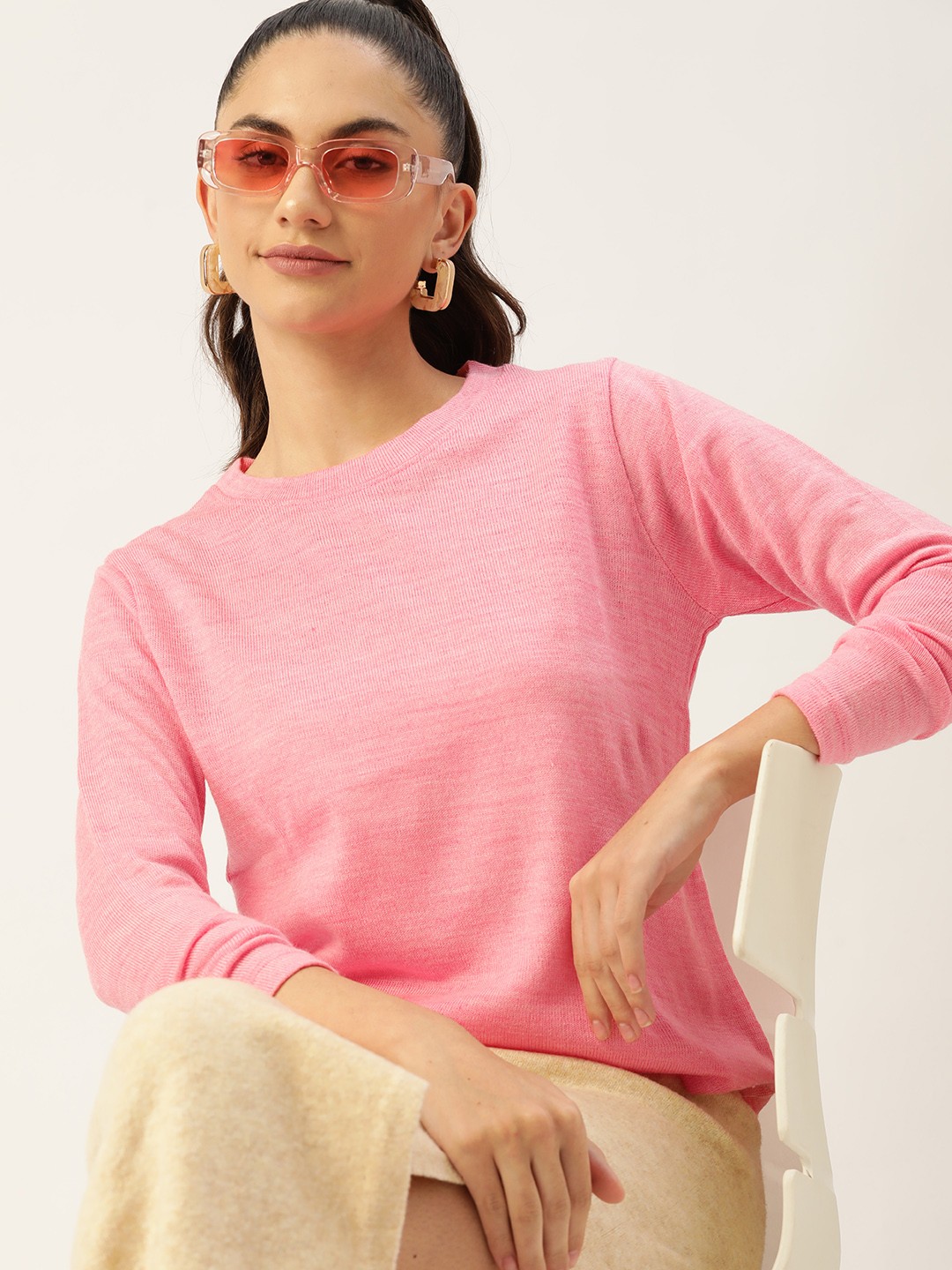 

DressBerry Women Pink Pullover