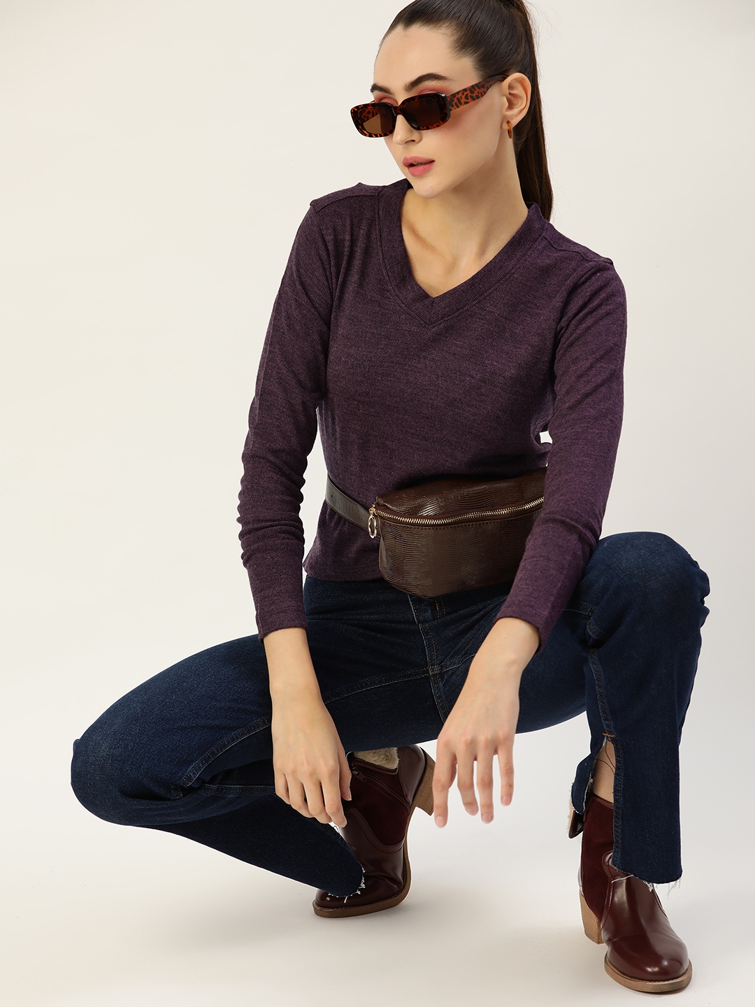 

DressBerry Women Purple Pullover