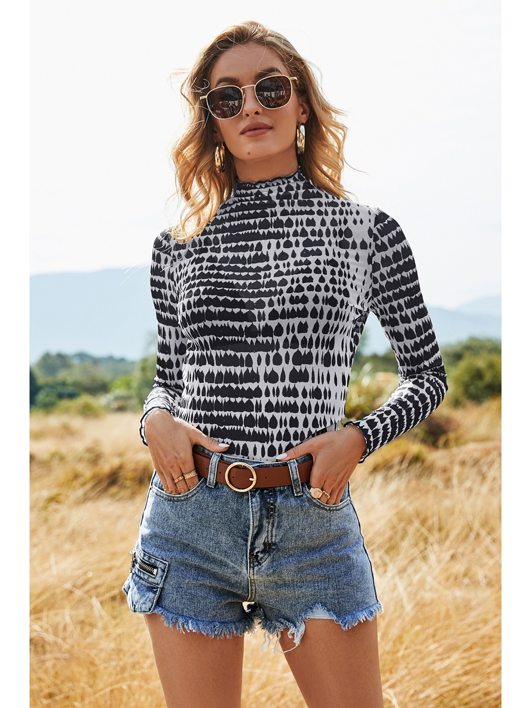 

BoStreet Women Black Print Top
