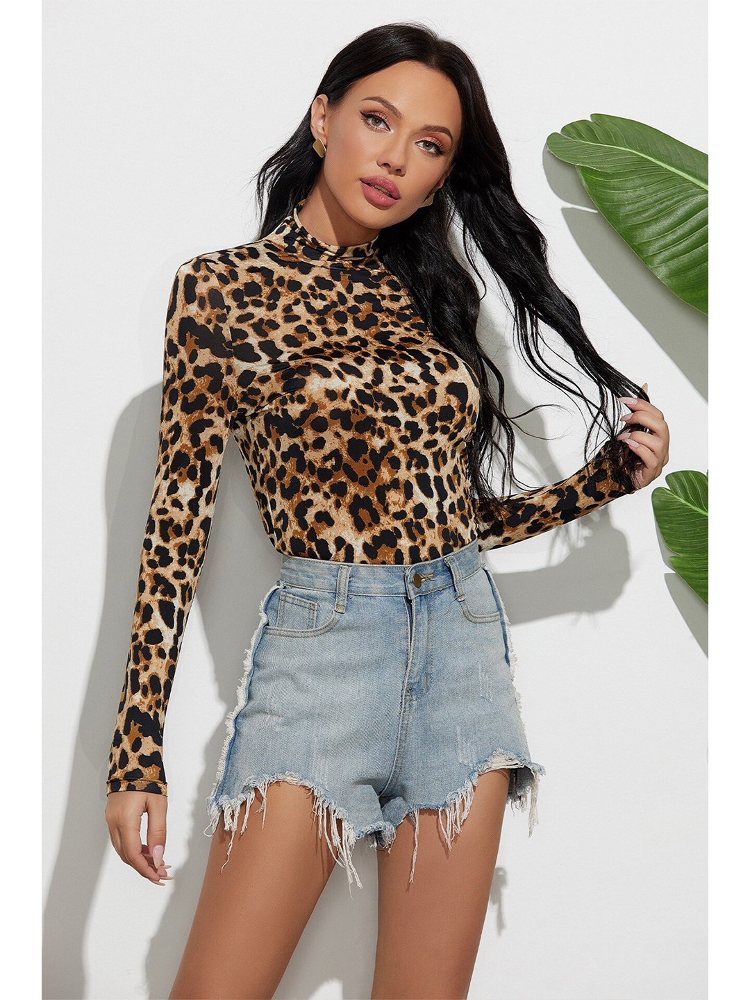 

StyleCast Brown Animal Print Top