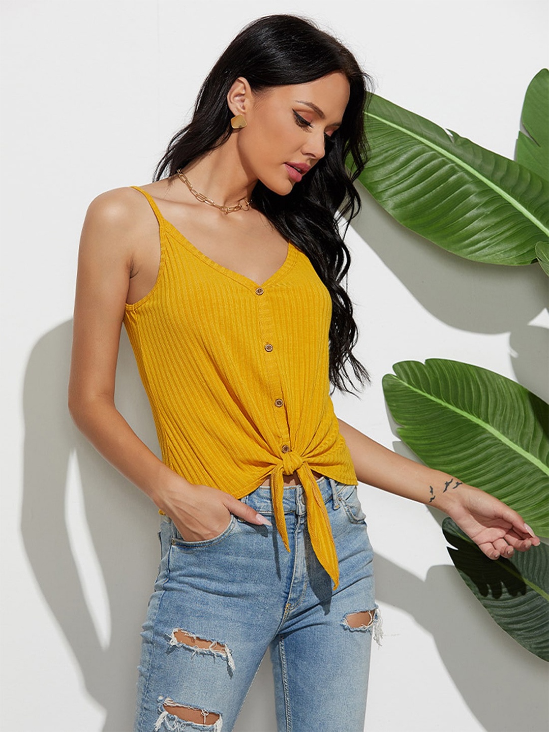 

StyleCast Yellow Solid Top