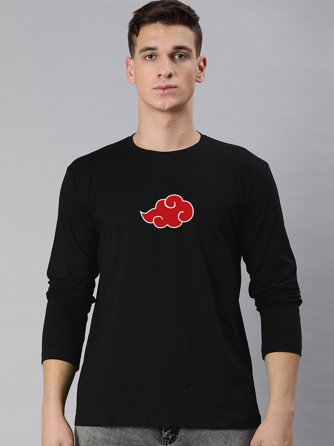 

BE AWARA Men Black Printed T-shirt