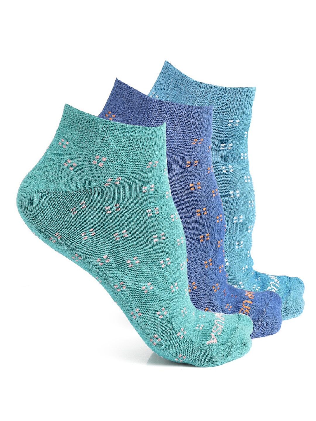 

JUMP USA Men Pack Of 3 Assorted Bamboo Cotton Above Ankle-Length Socks