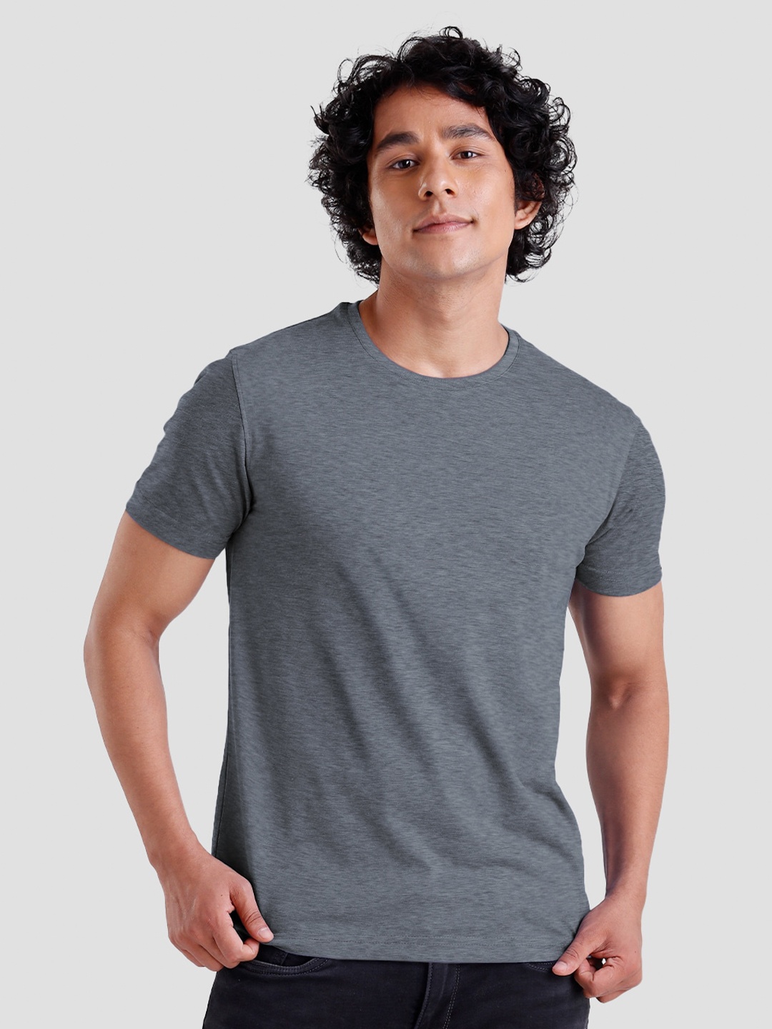 

The Souled Store Men Charcoal T-shirt