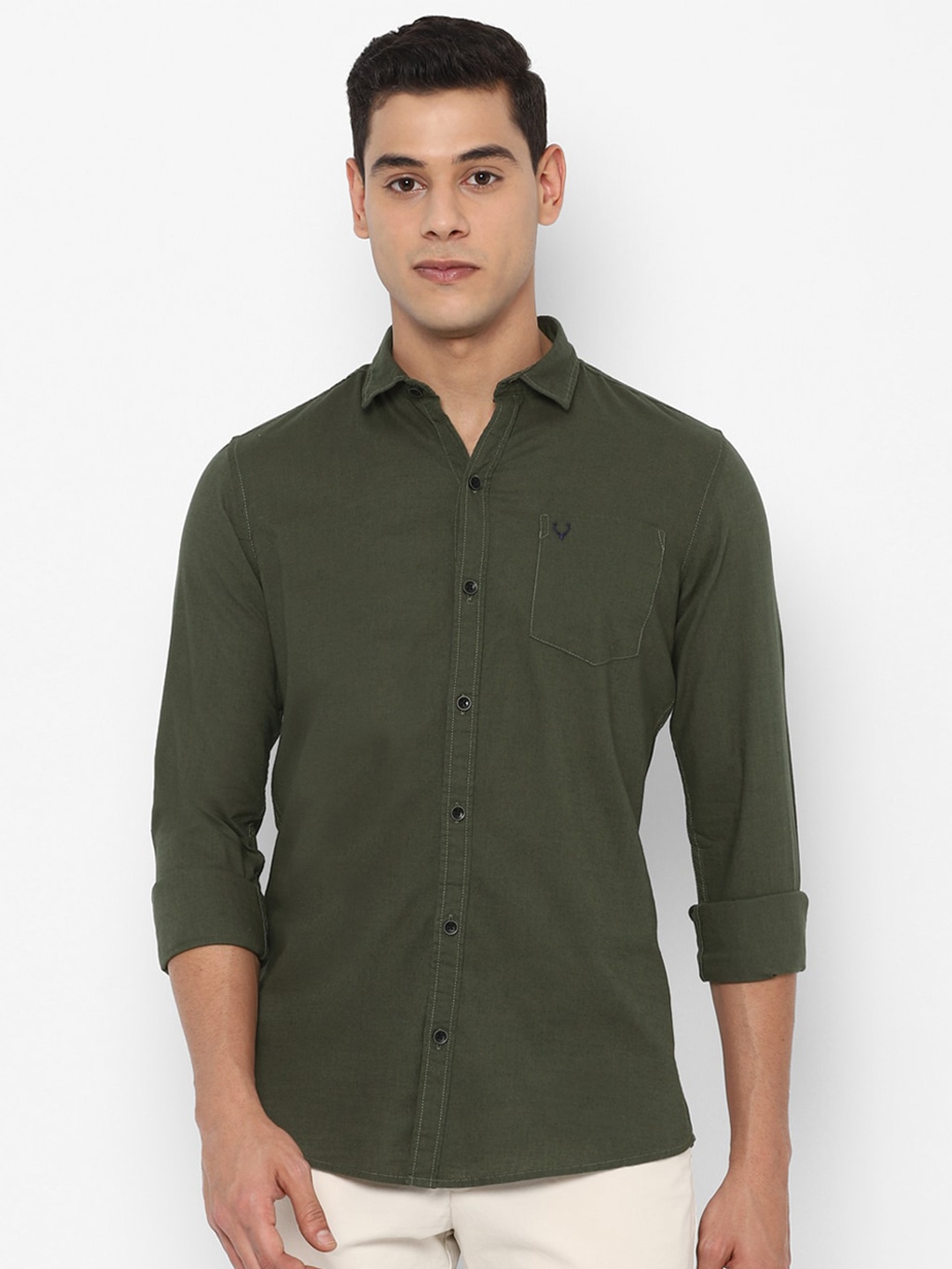 

Allen Solly Sport Men Olive Green Casual Shirt